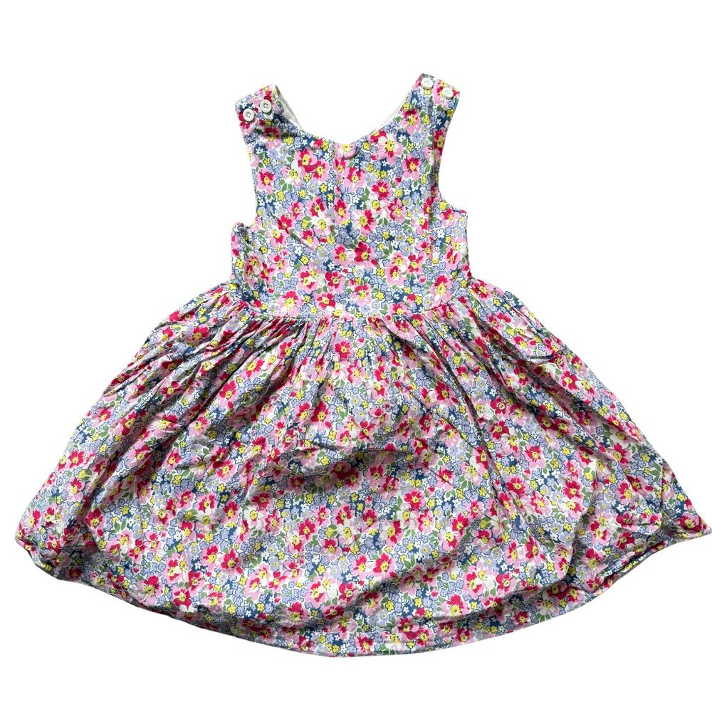 Mini Boden Pink Floral Print Cross-Back Sundress Easter Size 4-5Y
